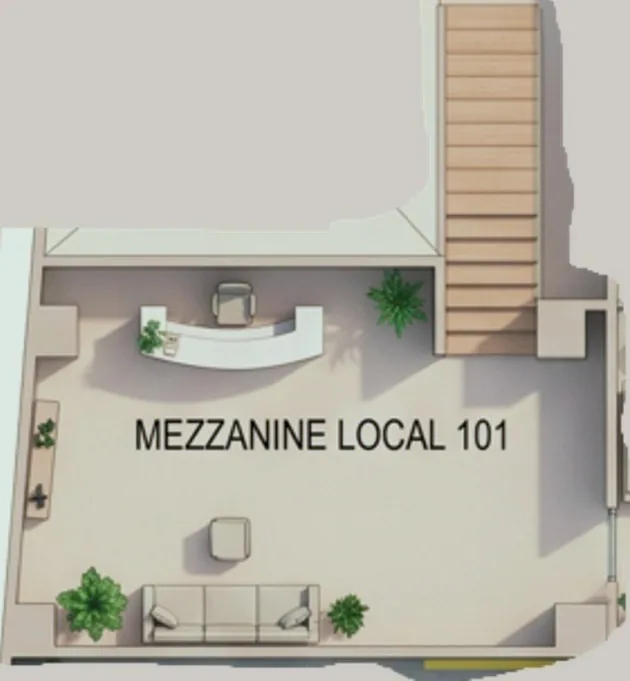 Plano del mezzanine del Local 101