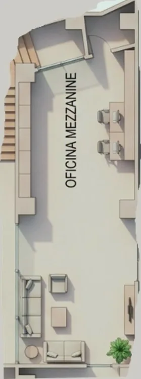 Plano de la Oficina 103 en mezanine