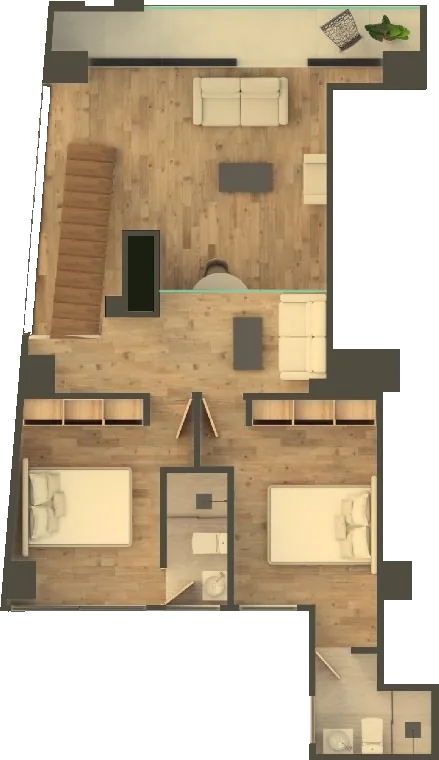 Plano nivel 2 del dúplex Primavera